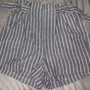 High waisted striped shorts, brand new. No flaws